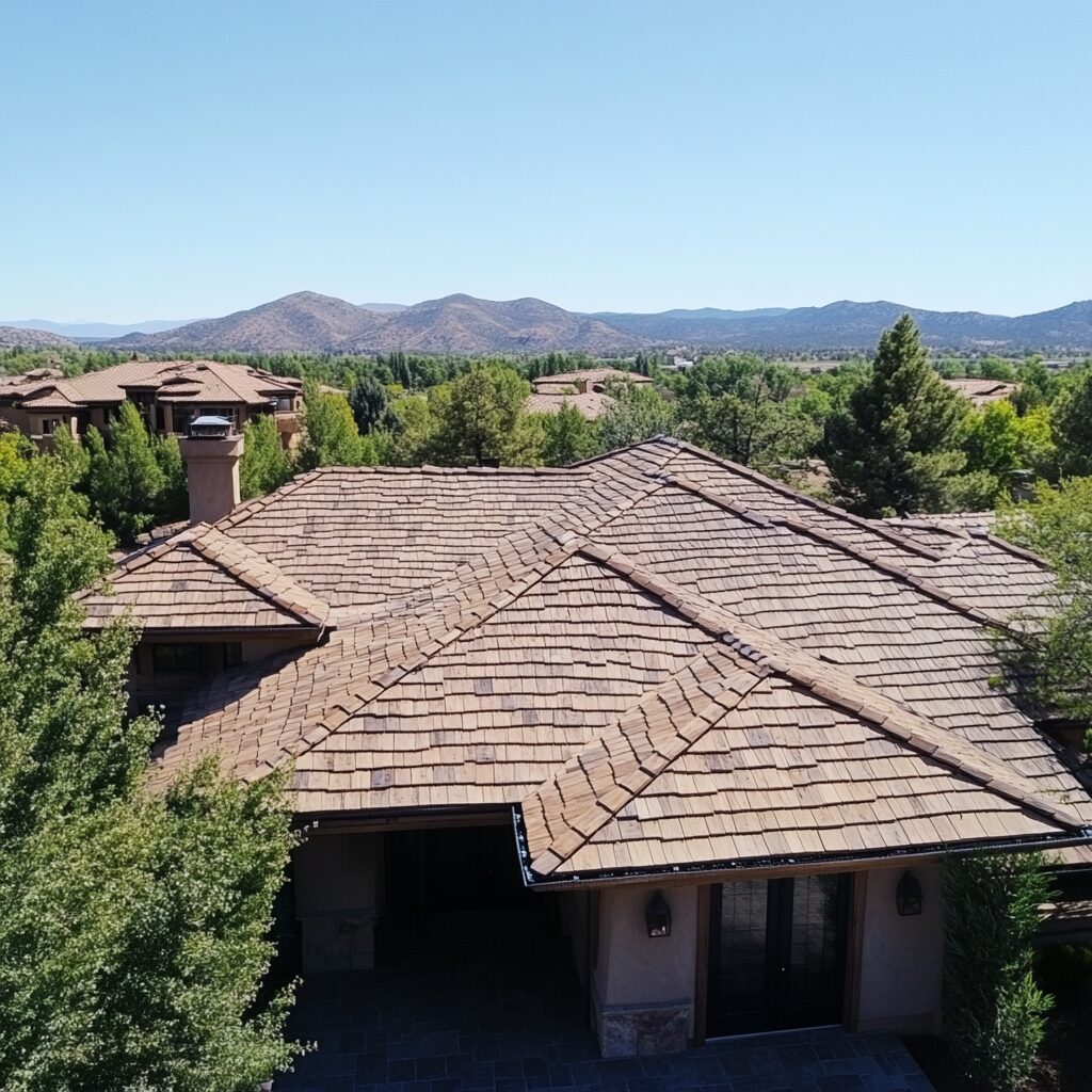 Shake roofing project completed by Kore Roofing in Scottsdale
